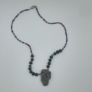 Uncut Diamond multicolor Beaded Necklace